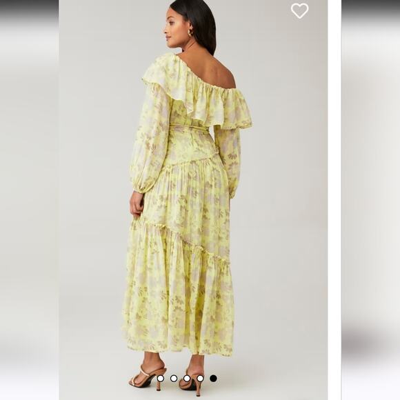 Astr Kaylani Floral Flowy Summer Dress Off Shoulder with ruffle and tiers Size M - Picture 3 of 13